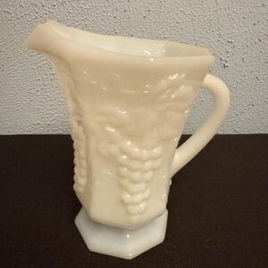 Vintage White Milk Glass Pitcher
